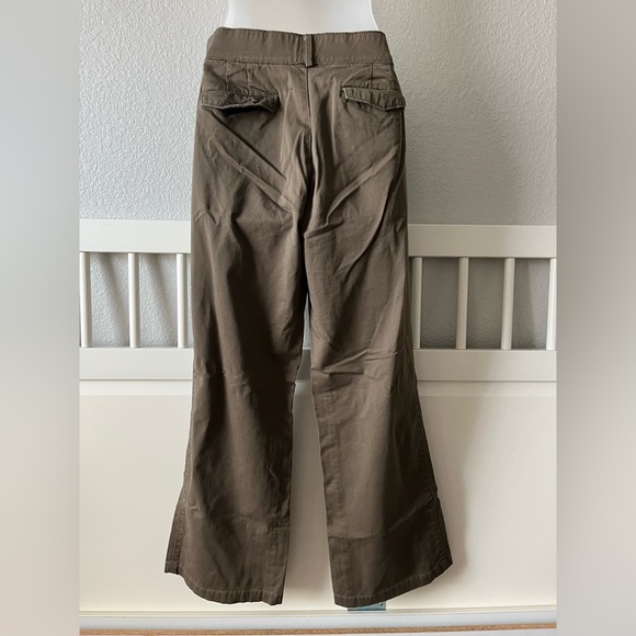 Y2K Vintage 90s olive green Wide Leg Pants Womens Size 8 - Picture 3 of 6